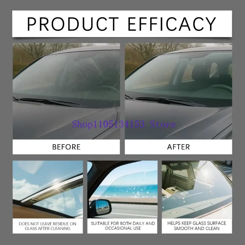 hg89 Щетка для ухода за автомобильными стеклами улучшает видимость, удаляя стойкие масляные отложения