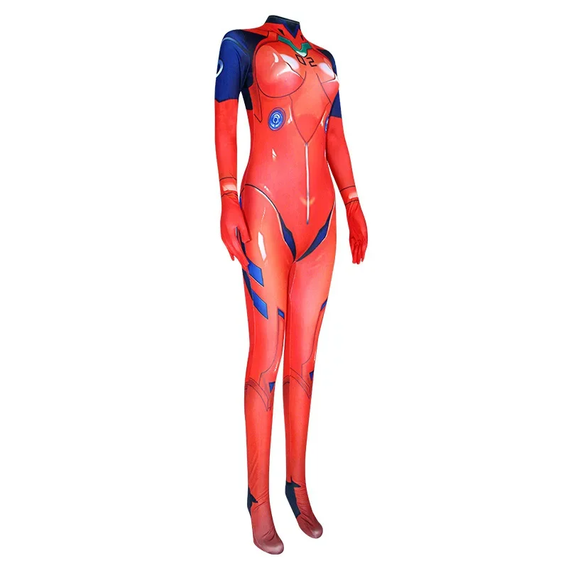 Disfraz de Cosplay de Asuka Langley Saryu Ayanami Rei Zero Two Dva para mujer, mono de prueba Asuka, traje Zentai, traje de Anime para Halloween