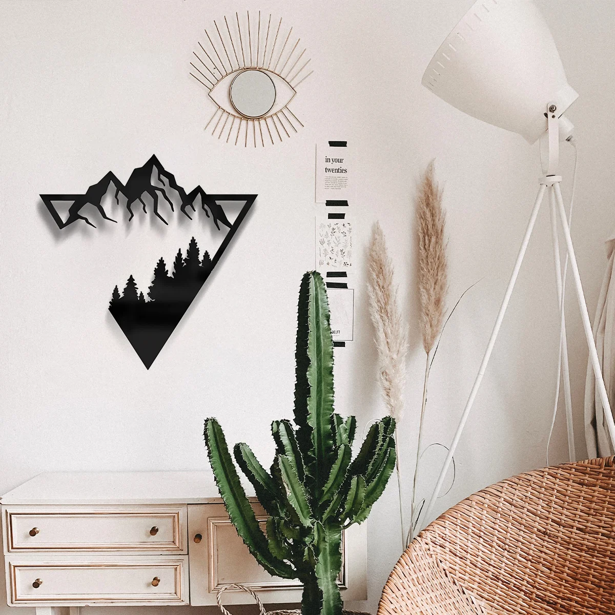 

Promotion Mountain Scene Metal Wall Hanging Art Modern Home Decor Bedroom Living Room Beautiful Wall Decor Home Office Decorati