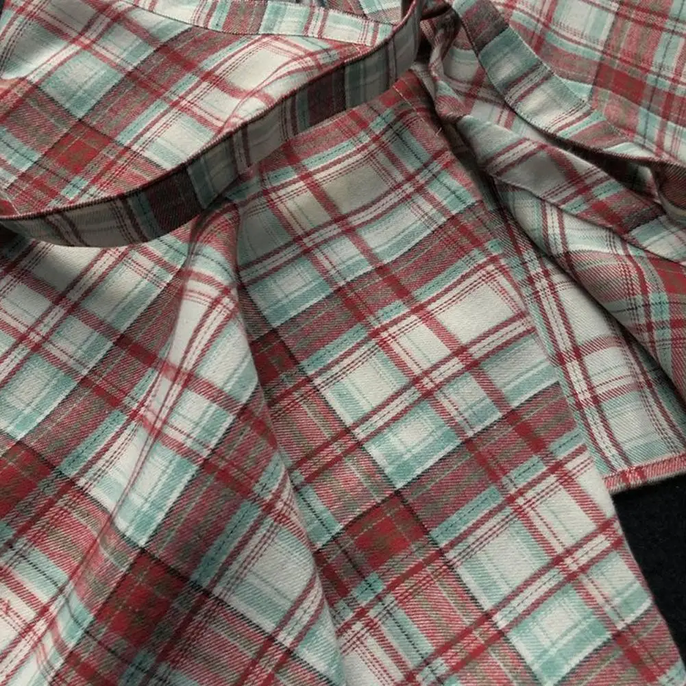Lässiger Unisex-Rock mit unregelmäßigem Karomuster, Schleifenknoten, elastischer Taille, Hemdstil, blau-weißes Gittermuster, Mini-A-Linien-Kurzrock – Detail 24