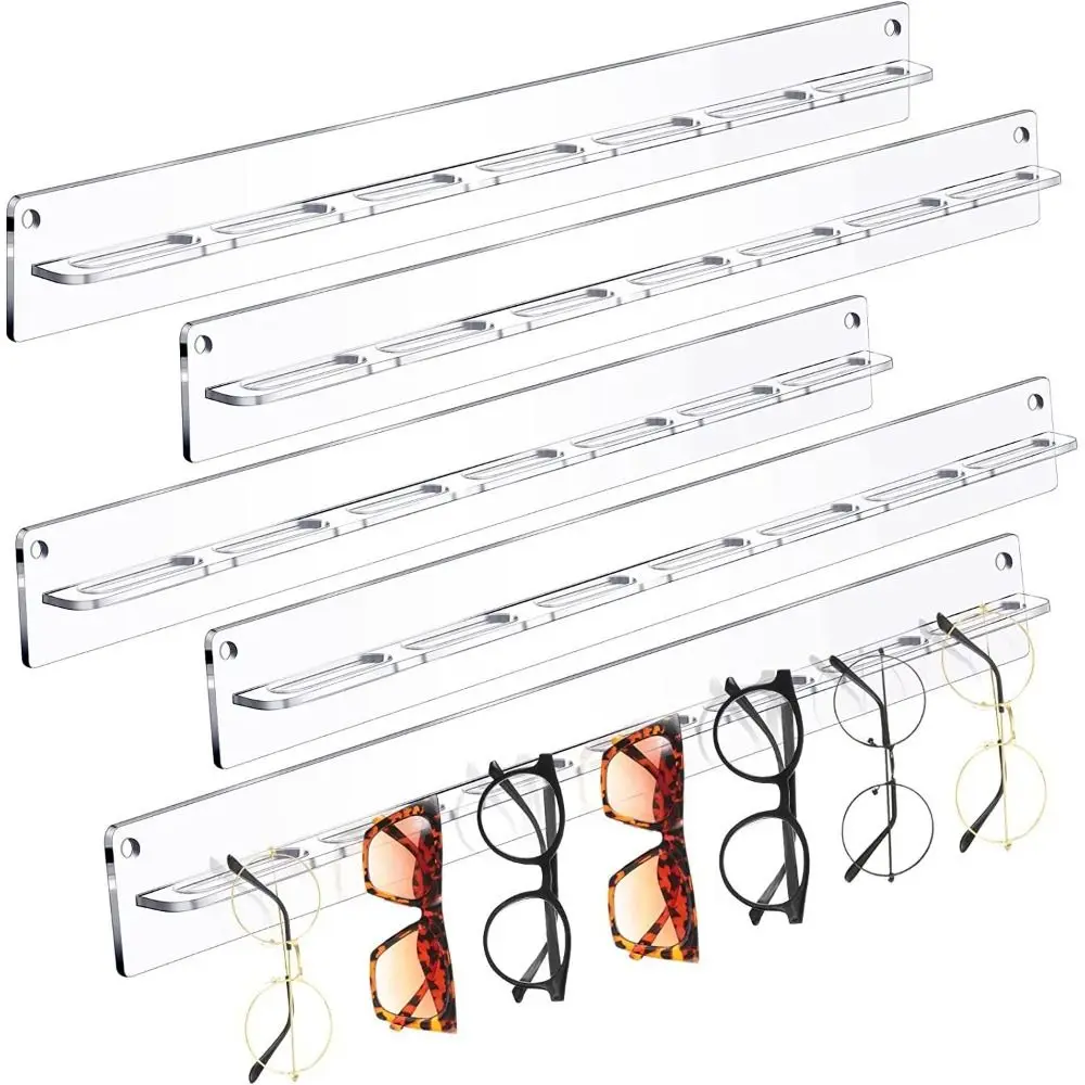 Transparent Sunglasses Organiser Simplicity Wall Mounted Acrylic Glasses Holder Eyeglasses Hanging Holder Sunglasses