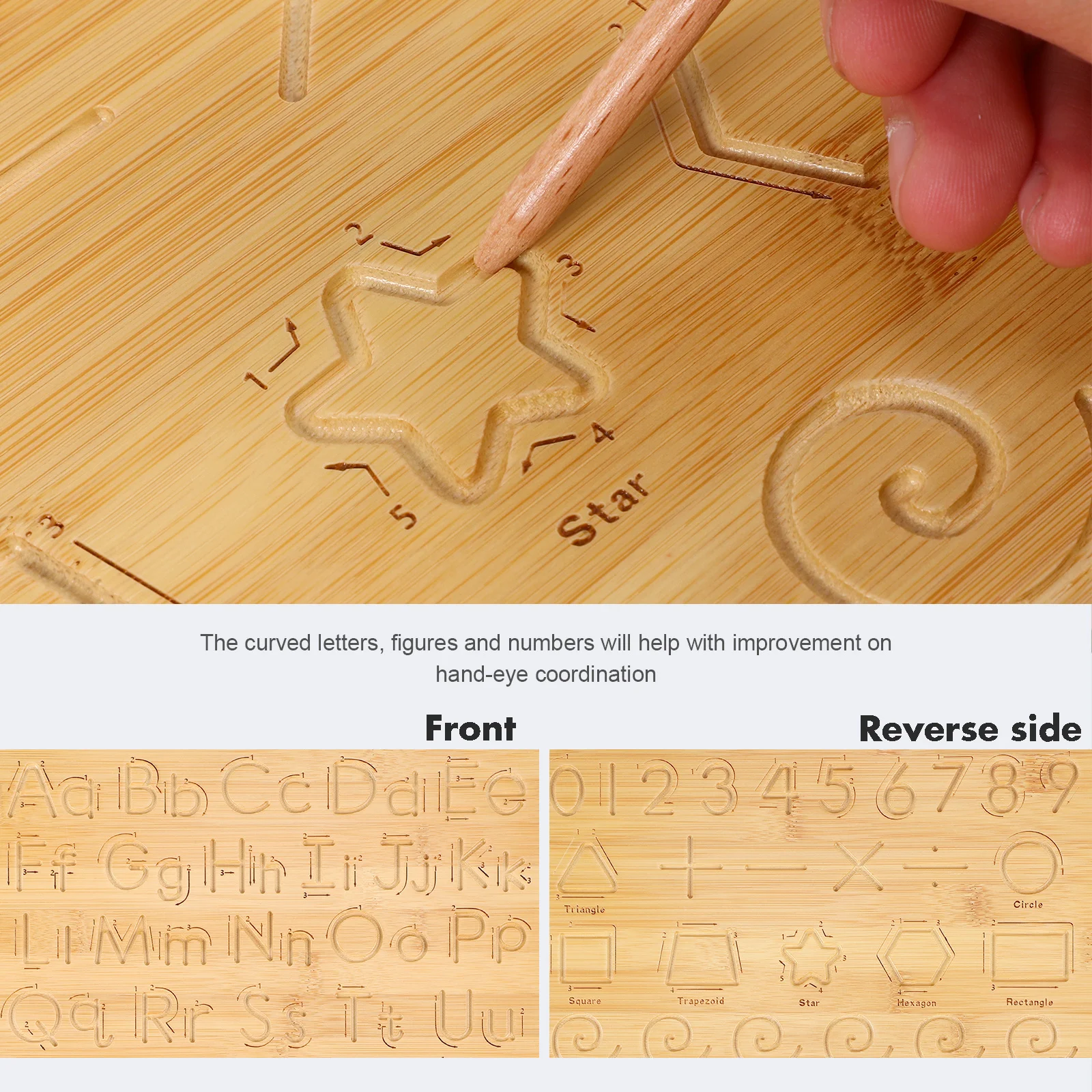 Деревянная доска с алфавитом