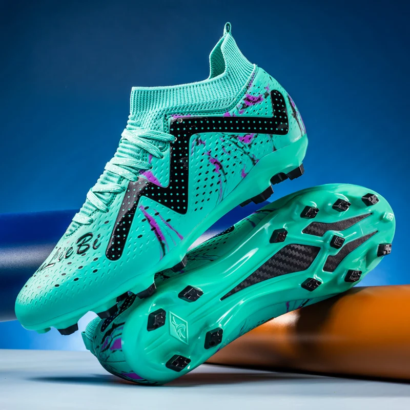 

Профессиональные футбольные бутсы мужские противоскользящие длинные спортивные туфли на шнуровке мужские износостойкие сверхлегкие футбольные бутсы мужские