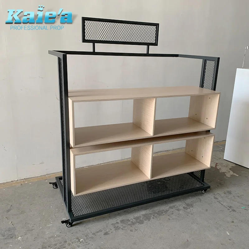 custom.New Design Wood Garment Shop Display Rack Furniture Clothes Shop Racks and Shelves