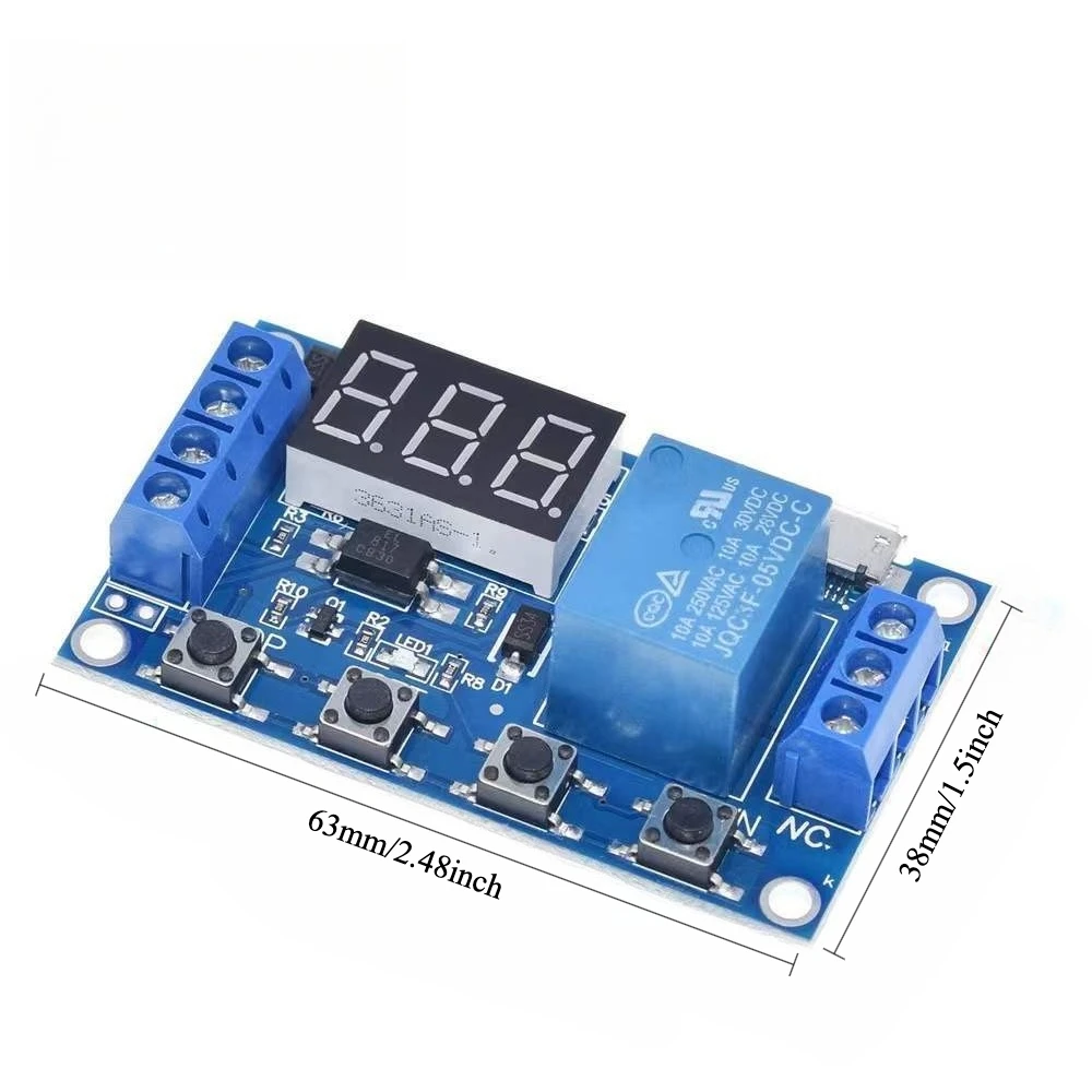 2pcs 1 Channel Relay Module Delay Off Timer Cycle Trigger Switch for Arduino Home Automation LED Control