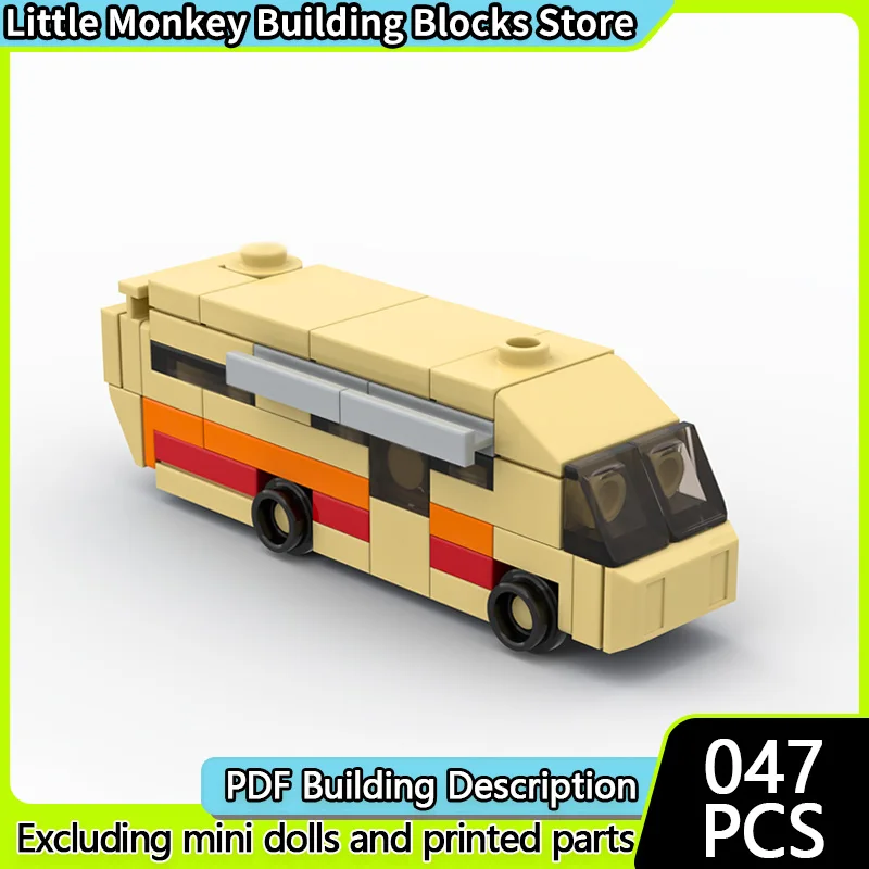 

City Car Model MOC Building Bricks Modified Van-Type RV Modular Technology Children Holiday Gifts Assemble Toys Suit
