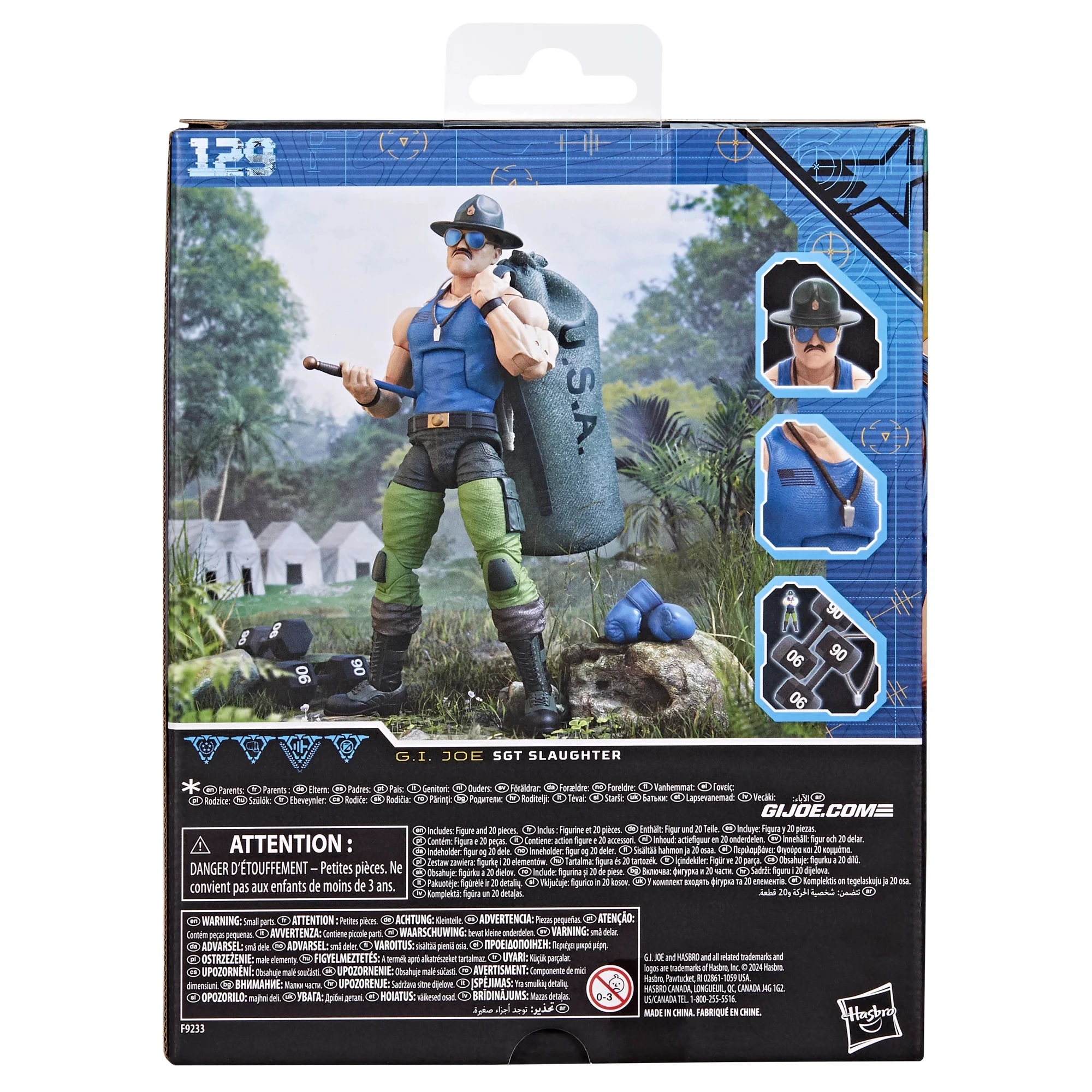 Hasbro G.I. Joe Classified Series #129 Mad Marauders SGT Slaughter Collectible 6 Inch Action Figure with 18 Accessories Gift