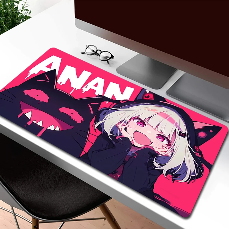 

Gamer Mouse Pad Kawaii Anime Girl Gaming Mouse Mat Cute Cat Non-Slip Desk Mat Game Rubber Large Mousepad XL 90x40cm Keyboard Pad