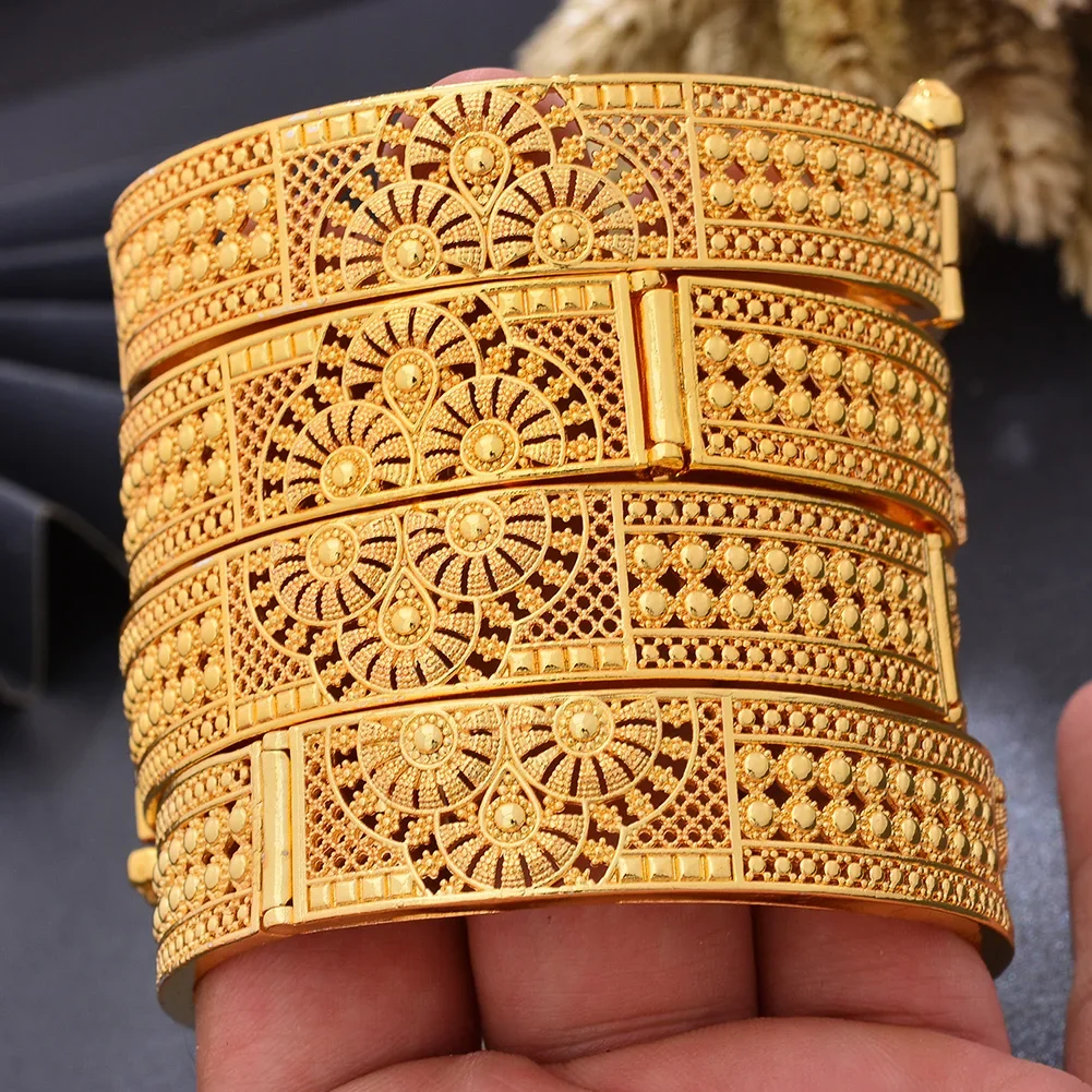 

Luxury Indian Dubai Gold Color Bangles For Women Girls Dubai Wedding Bridal Bangles&Bracelet Bijoux français Jewellry For Women