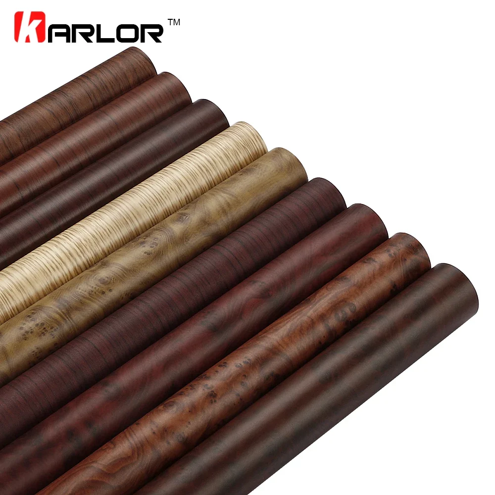 

50x200cm Color Change Wood Grain Vinyl Film Furniture Wood Grain Textured Decal Car Internal Self-adhesive Sticker Car Styling