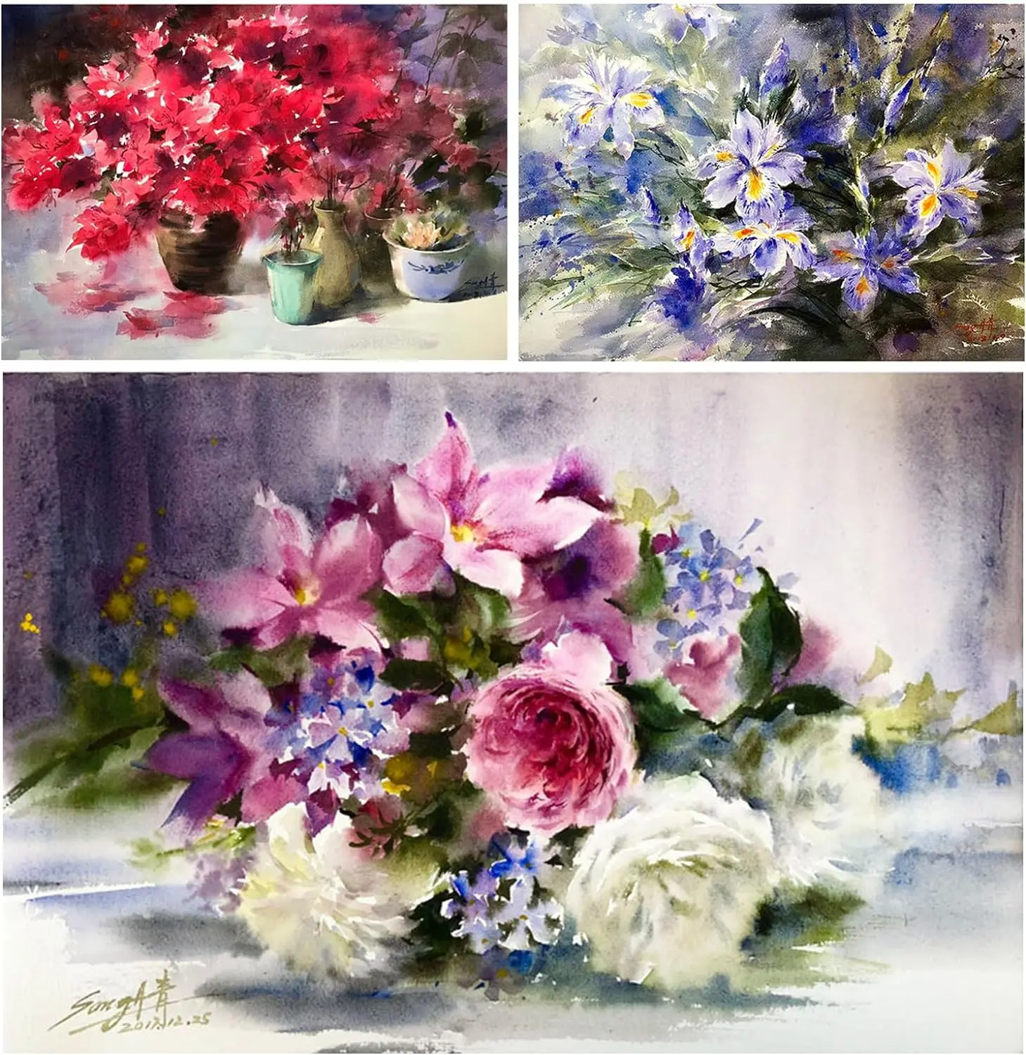 Imagem -05 - Paul Rubens-conjunto de Pintura Aquarela com Caixa de Metal Portátil Grau Artista 24 Cores Floral Vívidas Artistas e Iniciantes