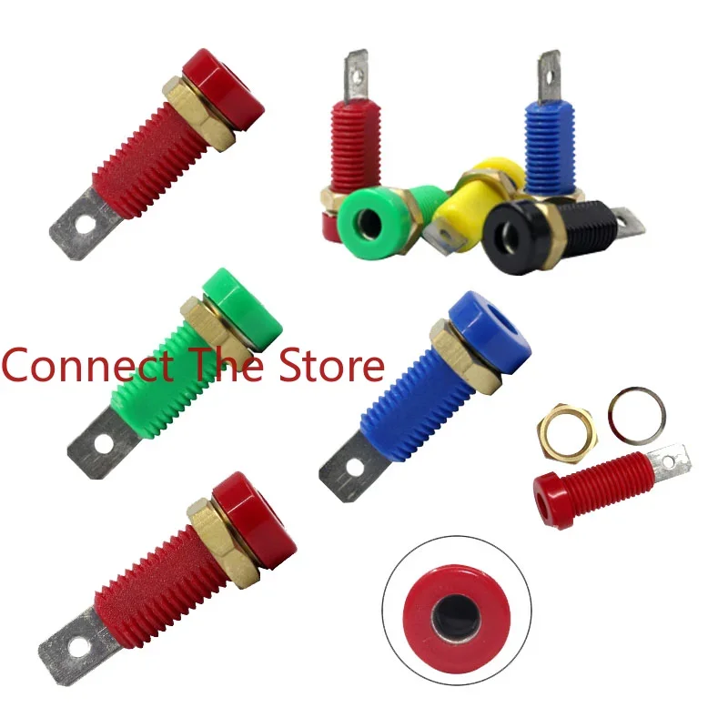 

5PCS Supply 4mm Insulated Panel, Install Banana Socket Socket, 8mm Open Pure Copper Terminal Post Female Hole