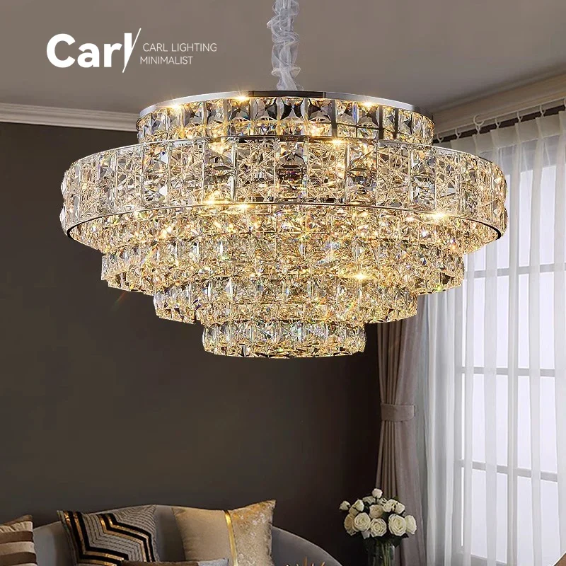 Modern High End Crystal Chandelier Home Decoration 2024 for Dining Room Bedroom Living Room Ceiling Glossy Chandelier