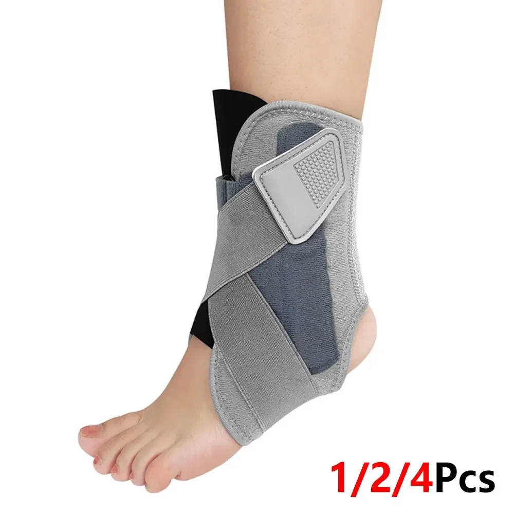 1/2/4Pcs Compression Ankle Brace, Adjustable Breathable Ankle Support with X-Strap for Basketball Volleyball Sports Men Women