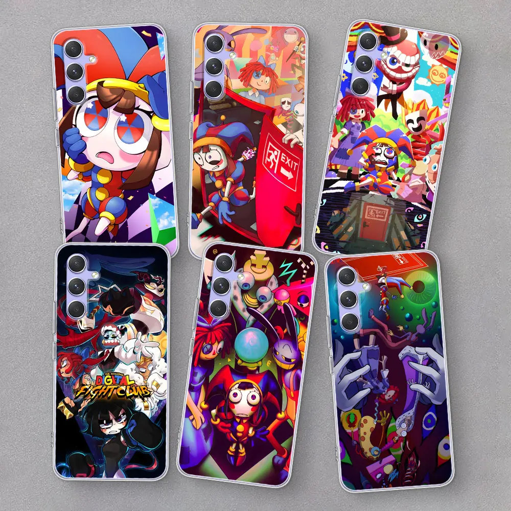 Pomni Amazing Digital Circus Case for Samsung Galaxy A13 A14 A15 A32 A33 A34 A35 A51 A52 A54 A55 A21s A12 Clear Soft Phone Cover