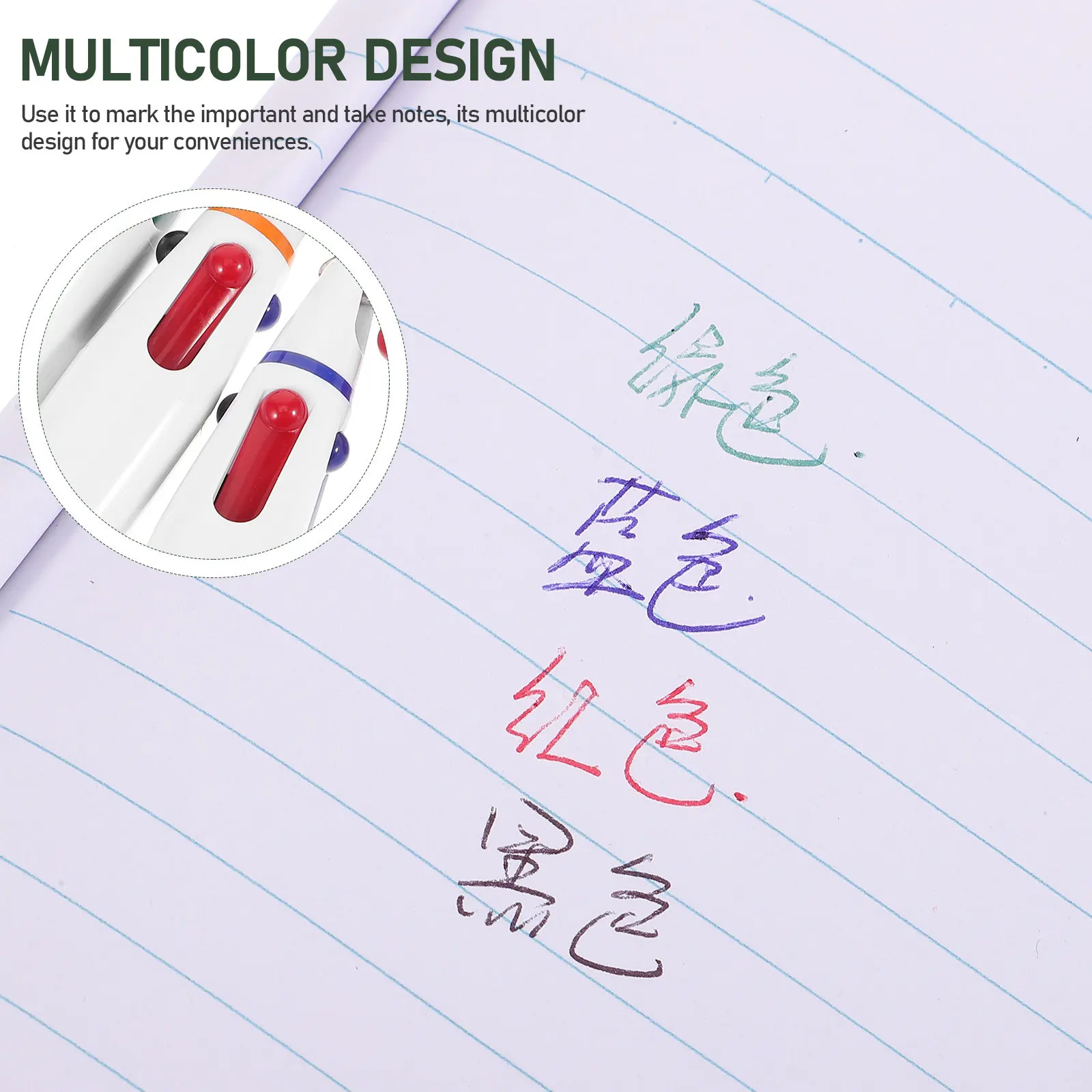 

10Pcs Multi-Color Ballpoint Pen Retractable Design Fine Tip Smooth Ink Pen for Kids Students Teachers Nurses School Office Home
