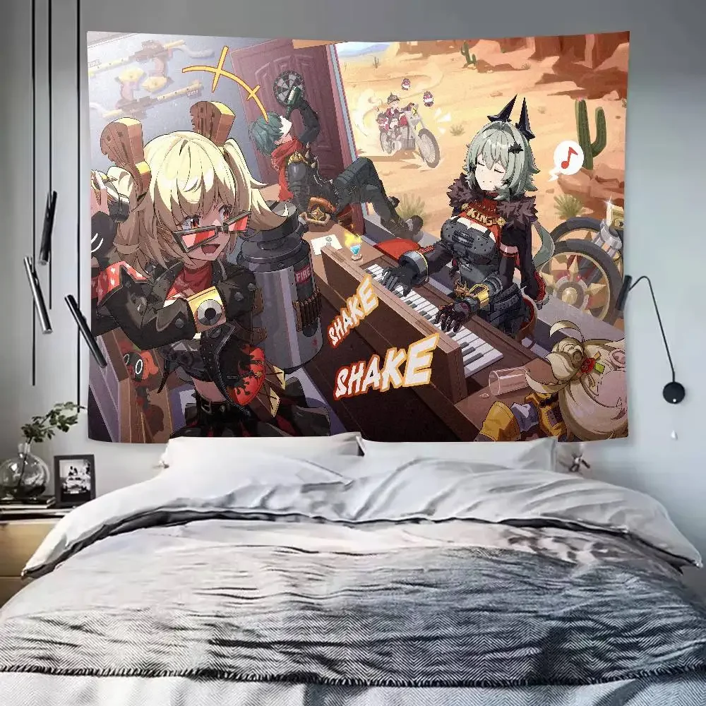 حار فتاة بورنيس الأبيض Zenless منطقة صفر لعبة نسيج شعبية غرفة الديكور قماش مزخرف جداري غرفة الفن ديكور المنزل جدار ديكور فني