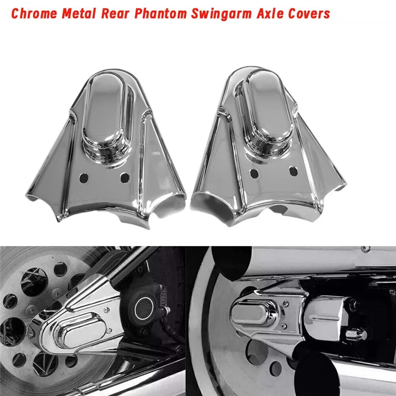Penutup Poros untuk Softail Springer EFI FXSTSI FXSTD FLSTF FLSTN Sepeda Motor Logam Krom Lengan Ayun Phantom Belakang