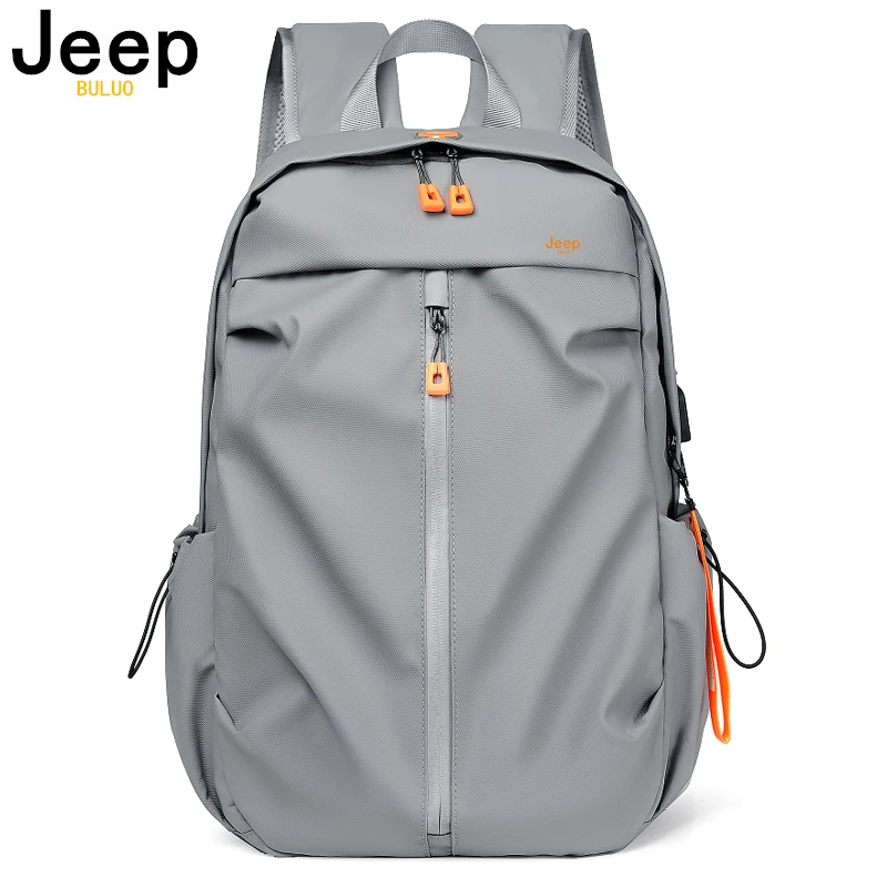 Mochila JEEP BULUO de gran capacidad, mochilas para ordenador portátil para hombre, 15,6, mochilas grandes sólidas para escuela secundaria, mochila