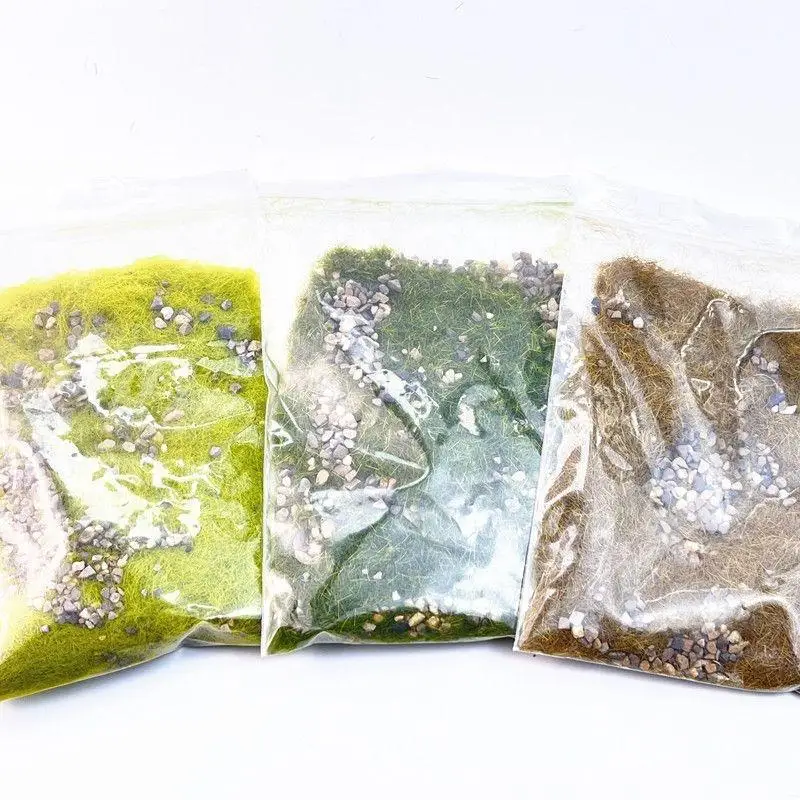 1 conjunto de micro cena diorama decoração de jardim para modelo diy fazendo 5g/185ml modelo de pó de terreno de grama estática com pedra