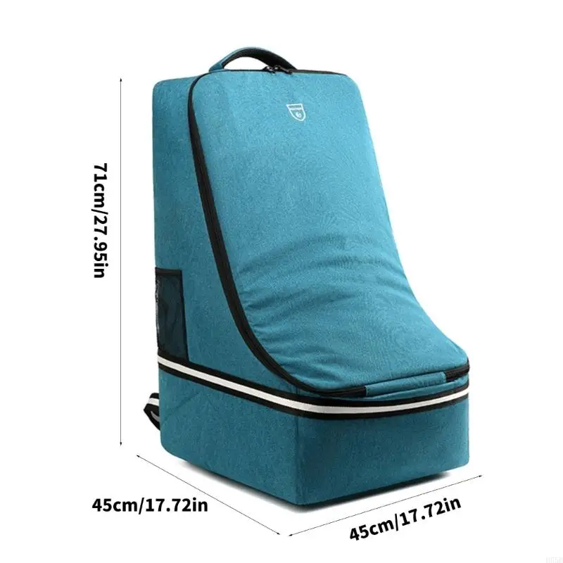 حقيبة سفر فاخرة لمقعد السيارة للأطفال H55B، قاعدة دوارة 360 درجة، حل تخزين من البوليستر المقاوم للتمزق للأم