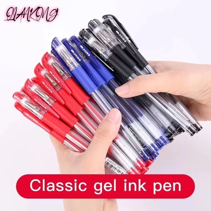 

6PCS Gel Pen Set School Supplies Black Blue Red Ink Color 0.5mm Ballpoint Pen Kawaii Pen Writing Tool School Office Stationery