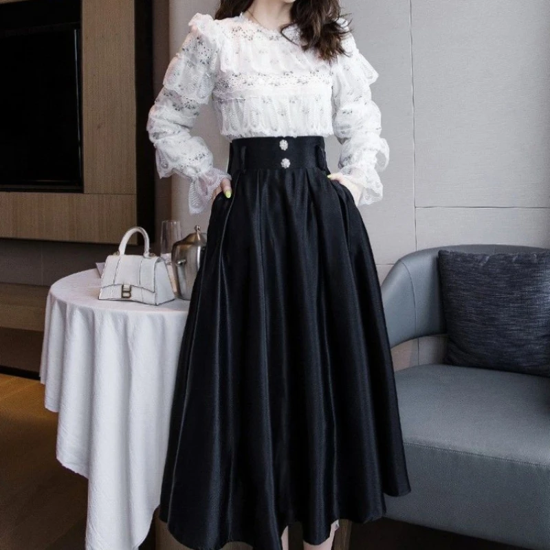 Casual Long Skirts For Women Luxury Elegant Maxi Woman Skirt High Quality Modest Cheap Offer Aesthetic Hot Korean Fashion Chic V