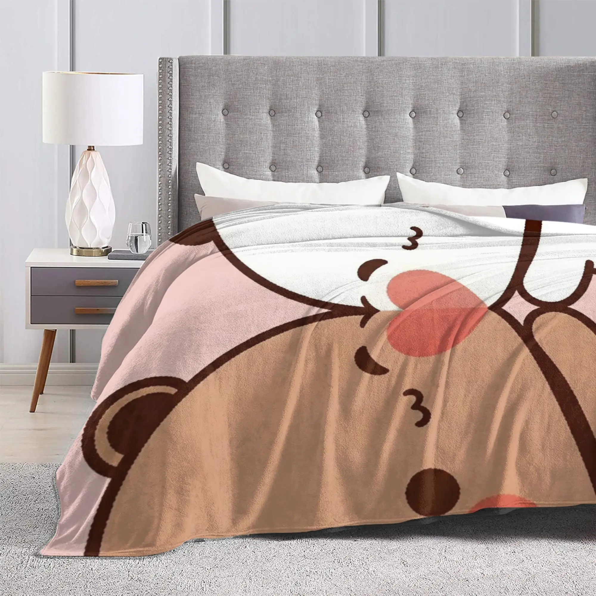 Cartoon Panda Bubu Dudu Fleece Blankets  Creative Throw Blanket for Bed Sofa Couch 200x150cm Rug Piece