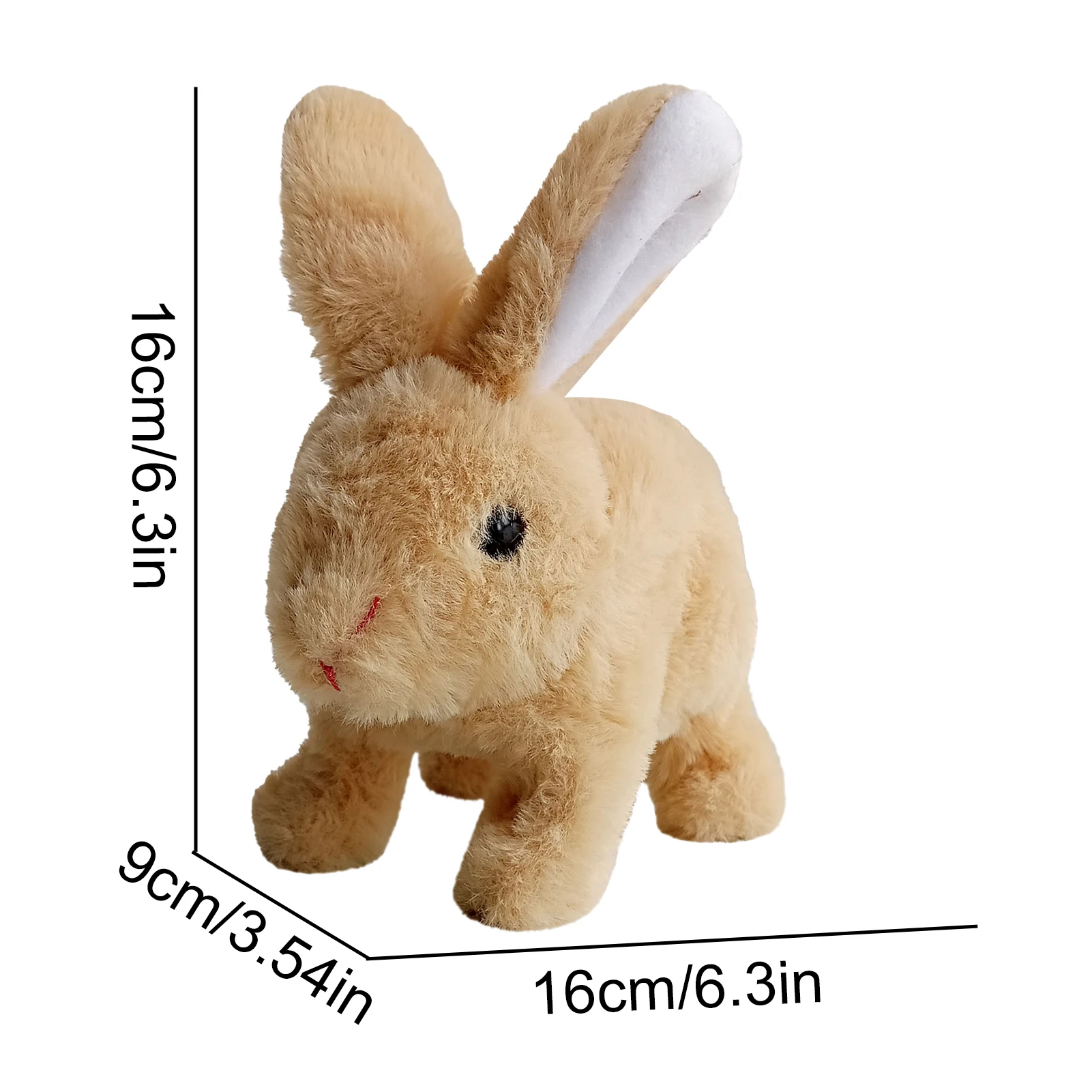 Conejito de peluche eléctrico para niños, juguete de peluche suave con forma de simulación, Animal PEQUEÑO, batería interactiva, regalo favorito