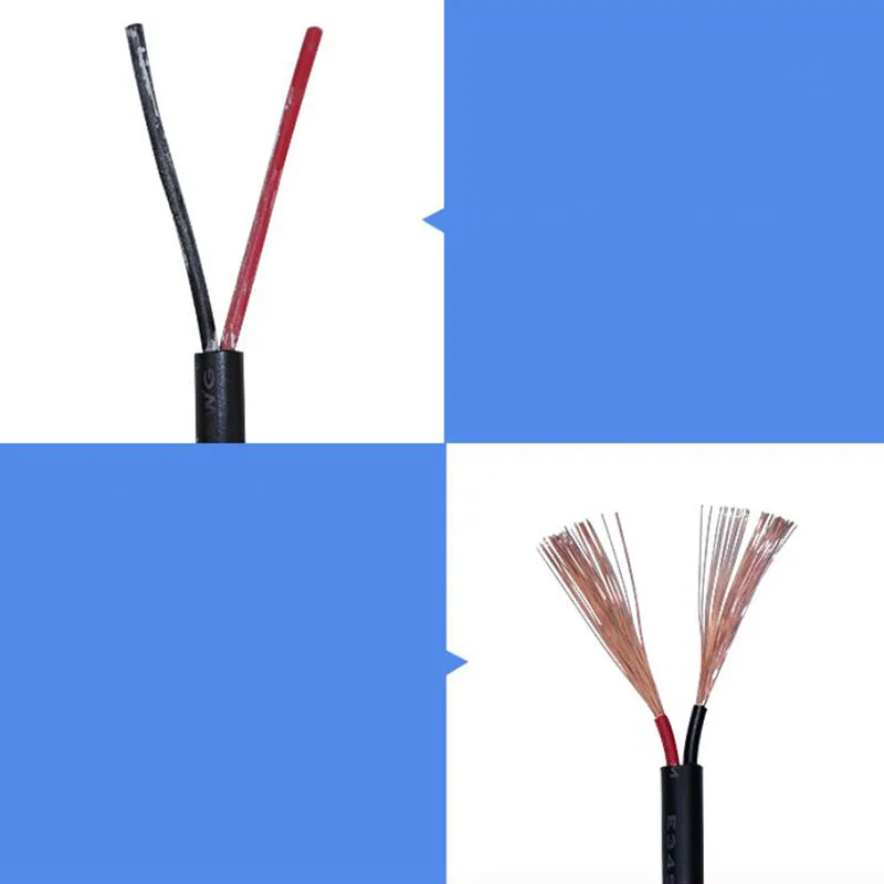 1M 2Pins DC Power Cable Wire Copper Insulated Electrical PVC Extension cord for USB Fan LED Strip Cable 22/24/26/28AWG 1A 2A 3A