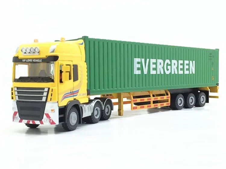 1: 50 Semi Trailer Container Truck Truck Metal Car Alloy Transport Car Toy Car Model