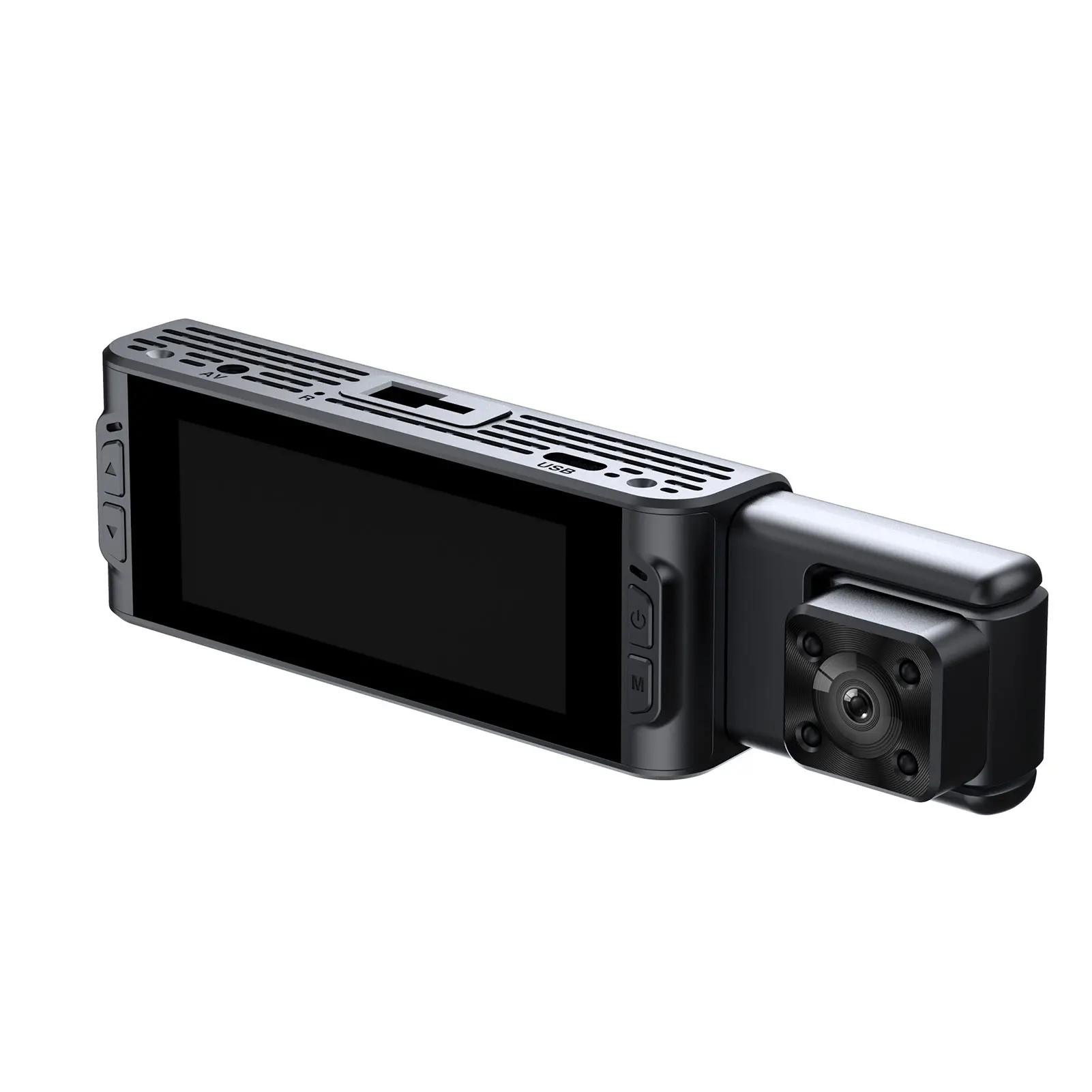 Plastic Dual Dash Cam Front And Inside With High Dynamic Range HDR Technology Mobile Playback Device