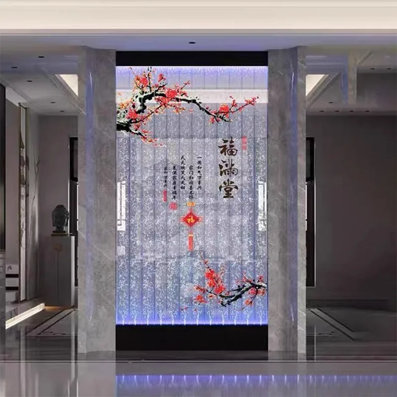 

EXW печатная настенная панель с пузырьками на заказ, танцевальный водный эффект с сенсорным пультом дистанционного управления для домашнего декора ресторана