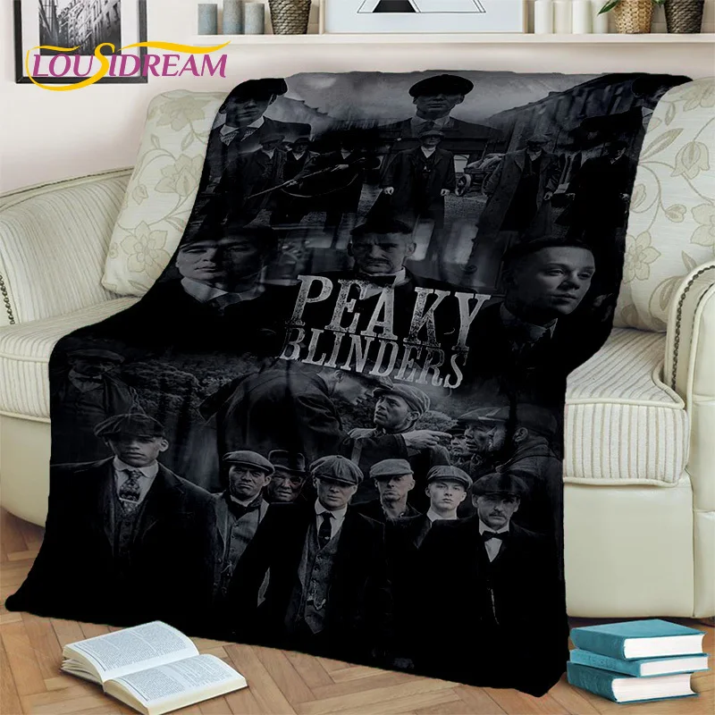 HD Tommy Shelby 3D P-Peaky Blinders Blanket,Soft Throw Blanket for Home Bedroom Bed Sofa Picnic Travel Office Cover Blanket Kids