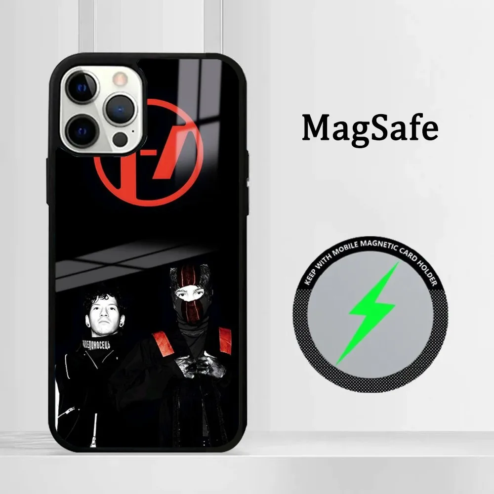 Twenty One Pilots 21 Phone Case For IPhone 16 15 14 13 12 11 Pro Max Plus Mini Magsafe Mirror Wireless Magnetic Cover