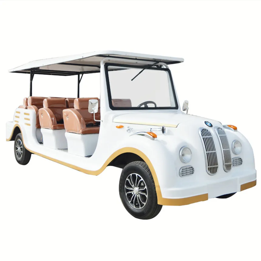 Electric Vintage Classic Car 72V Lithium Battery AC Motor Sightseeing Vintage Classic Car Electric Car Export Global Golf Cart