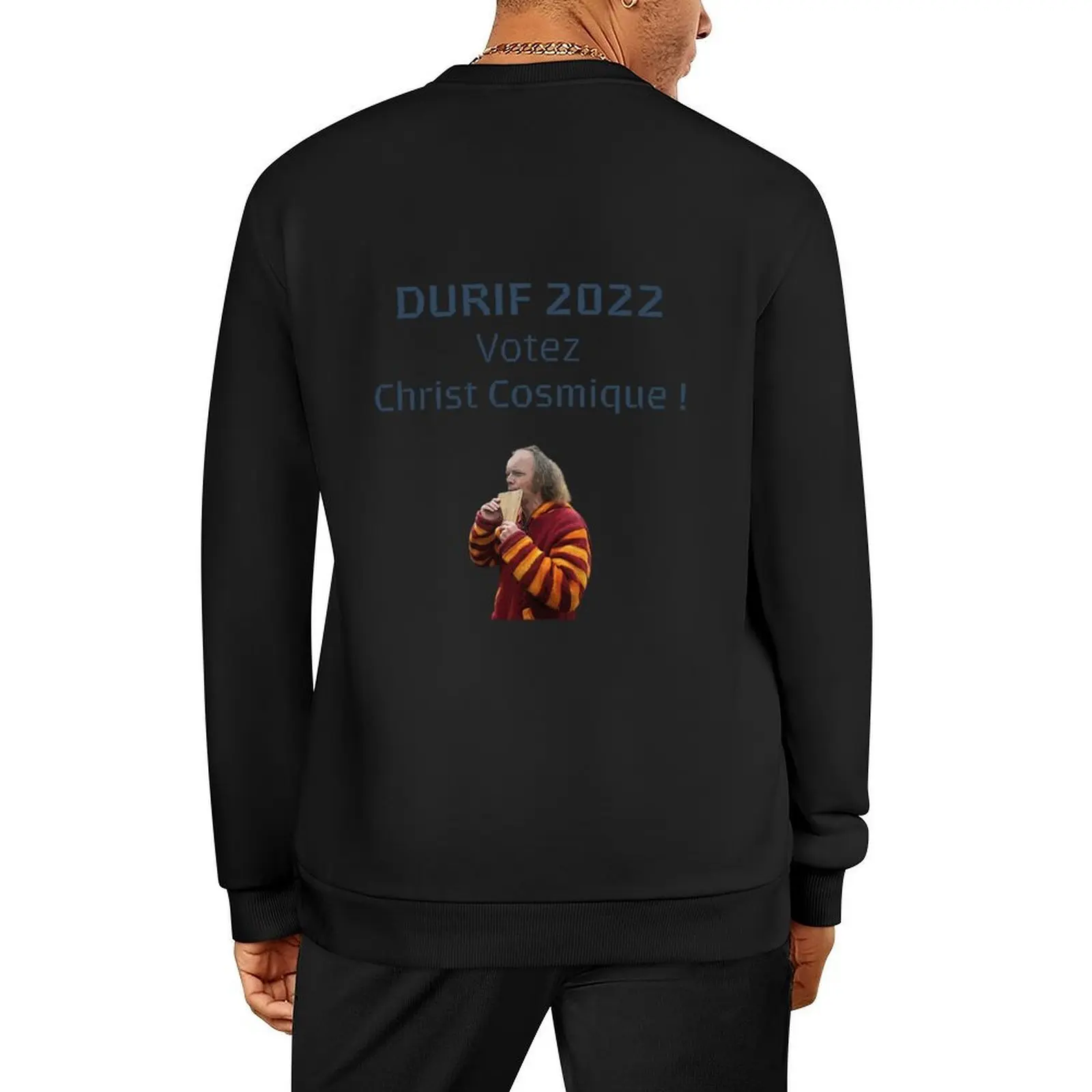 

Durif 2022 - Vote Cosmic Christ! Pullover men clothing japanese style autumn clothes graphic t shirts men hoody