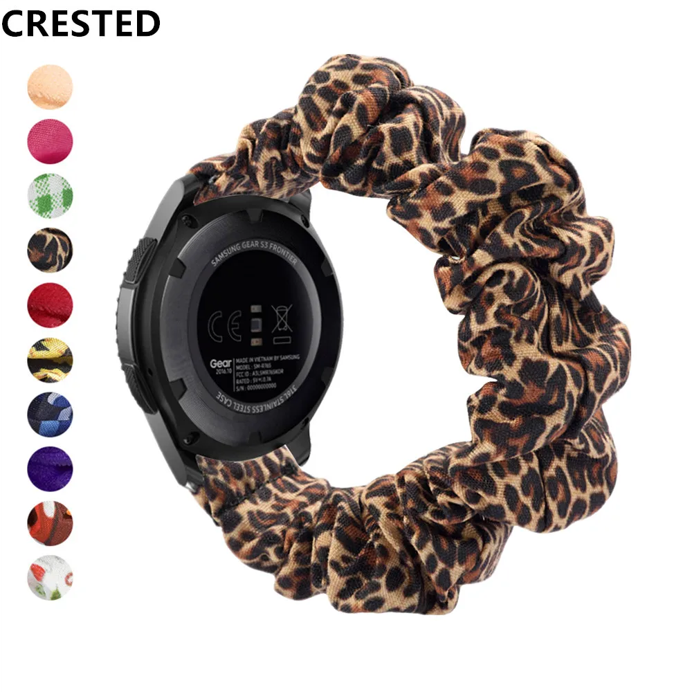 Scrunchie Strap For Samsung Galaxy watch 46mm Gear S3 Frontier band 20/22mm bracelet Huawei watch GT/2 strap 46 mm 42mm/active 2