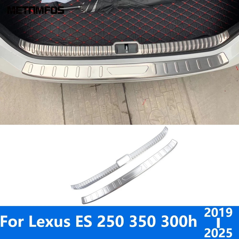 

For Lexus ES 250 350 300h 2019-2024 2025 Steel Rear Trunk Bumper Foot Plate Tailgate Door Sill Scuff Guard Plate Car Accessories