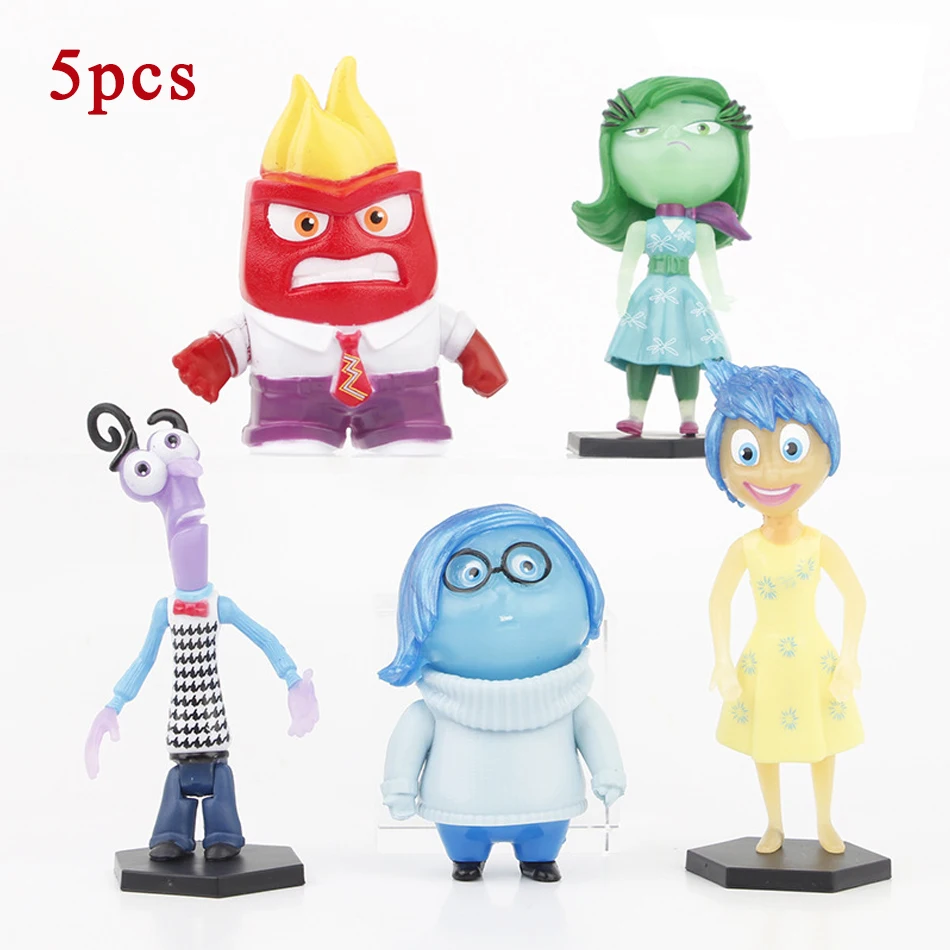 5/6pcs Disney Inside Out Kids Toy Figure Sadness Joy Anger Action Doll Toy Cake Decorative Desk Ornament Kid Birthday Gift