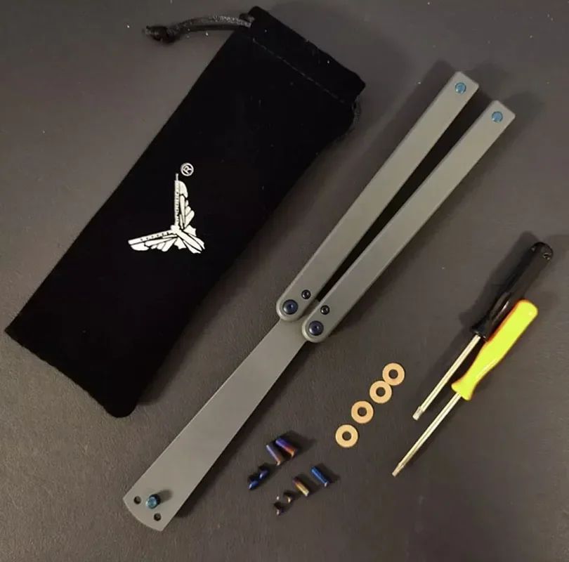 Imagem -05 - Balisong Clone Plastic Butterfly Knife Folding -swinging Edc Trainer Série Squiddy