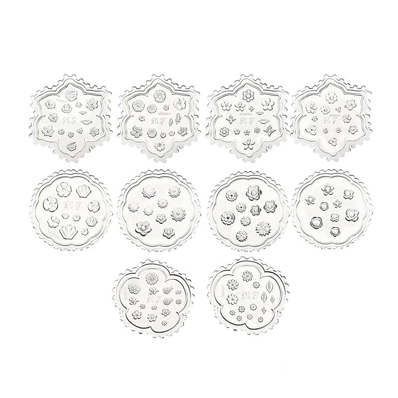 10 Pcs Flower Polymer Clay Molds Mini Resin Polymer Clay Cutters Small Flower Molds Daisy Clay Molds Silica Gel Clay Molds