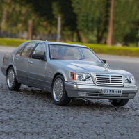 1:24 W140 300SL Toys Alloy Miniature Car Diecast Model Doors Opened Sound Light Pull Abck Rubber Tires Vehice Kid Christmas Gift