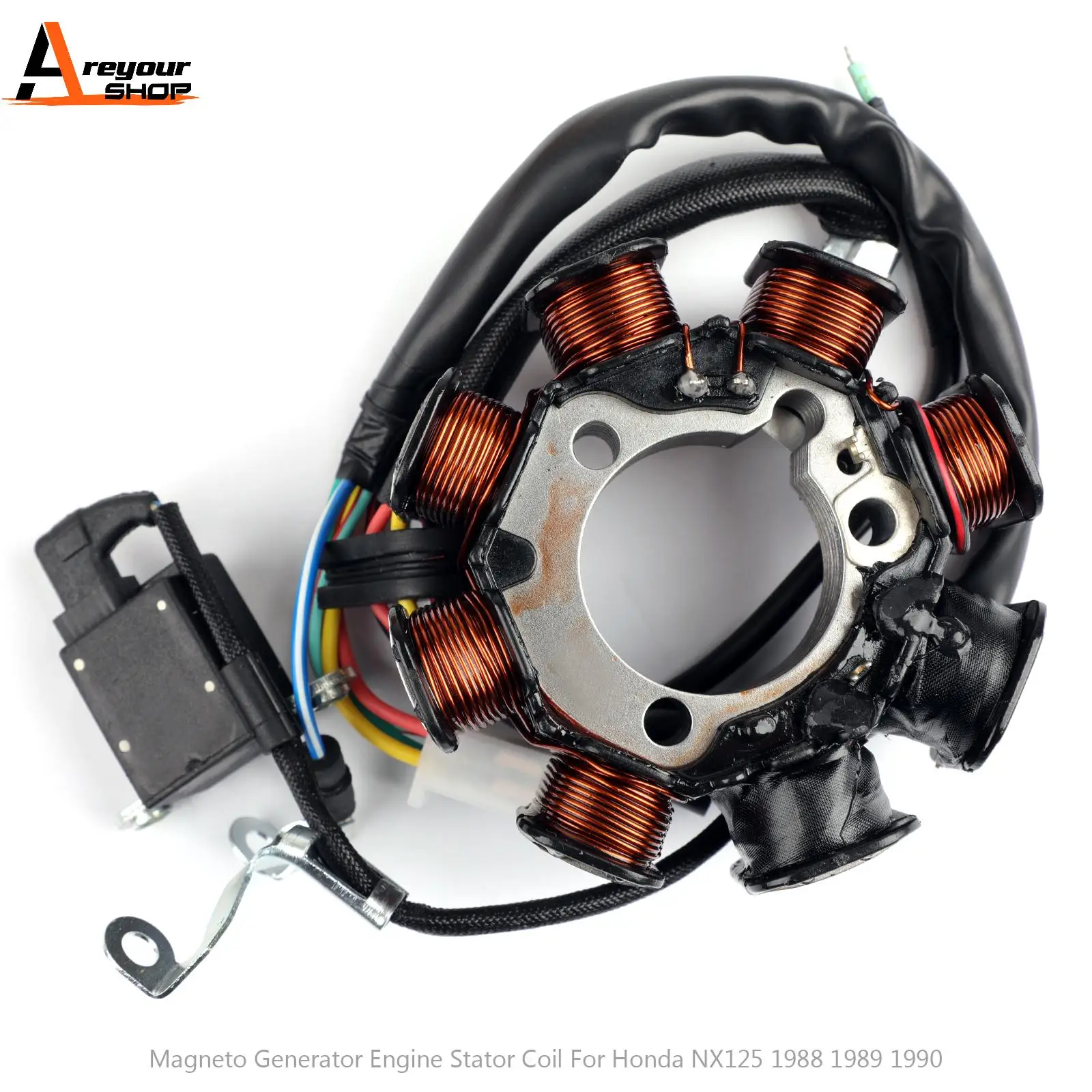 

Areyourshop for Honda NX125 Transcity NX 125 1988 1989 1990 31120-KY7-004 Magneto Generator Engine Stator Coil