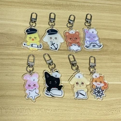 8pcs 1PCS KPOP ATEEZ Acrylic Aniteez Keychain Keyring Hongjoong Seonghwa Yunho Yeosang San Mingi Pendant Accessories Fans Gift