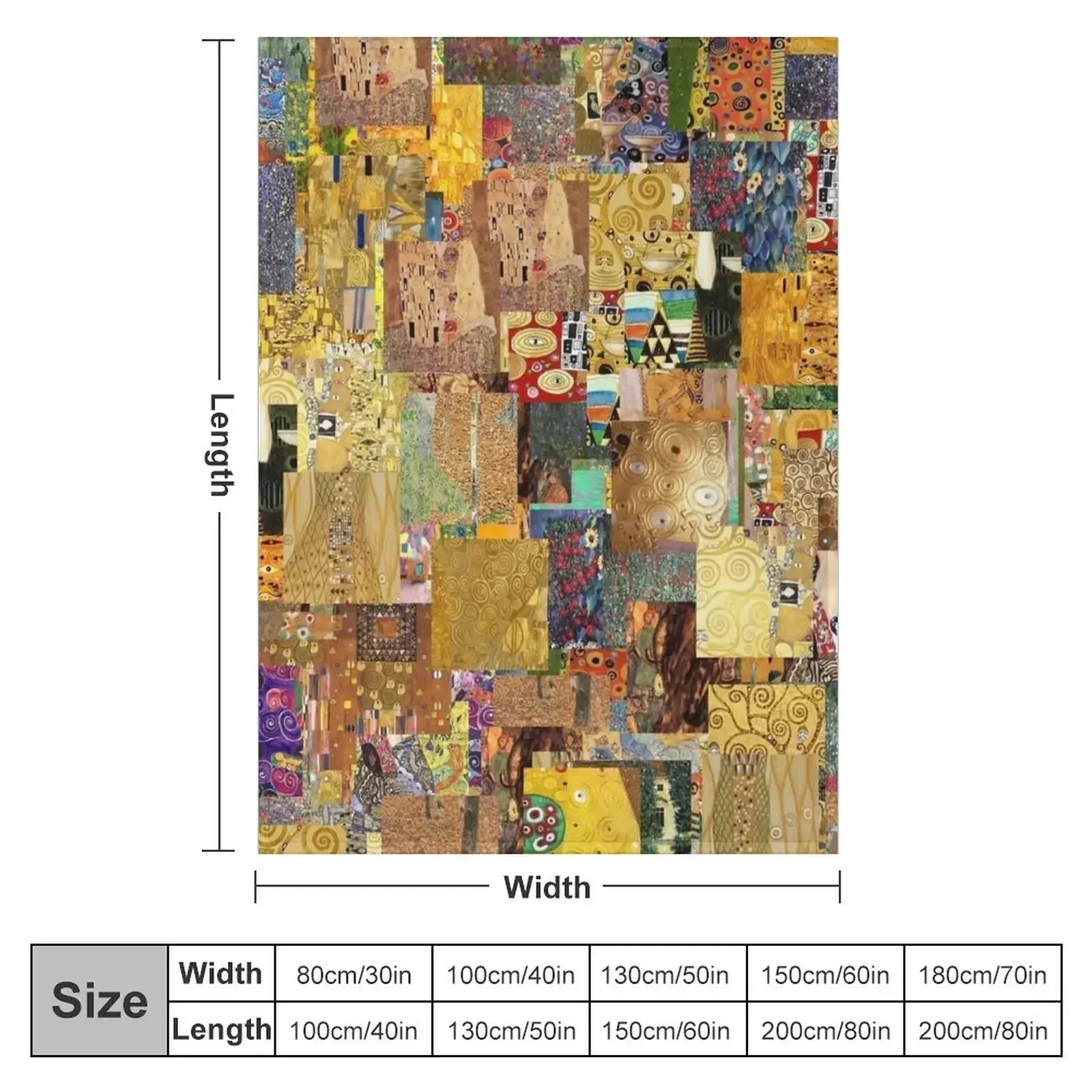 Gustav Klimt Throw Blanket Flannel Hairy for sofa For Baby Blankets