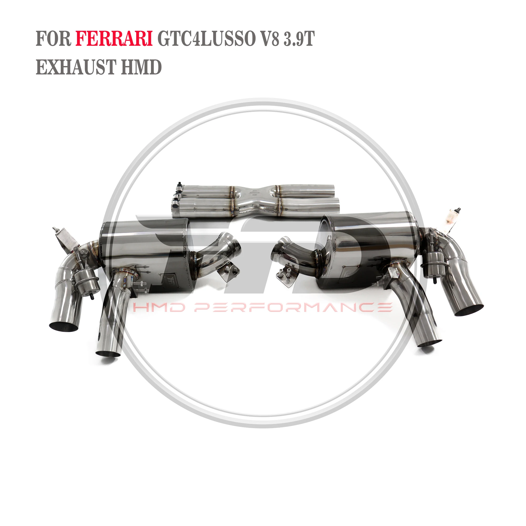 

Stainless steel Catback For Ferrari GTC4 HMD Exhaust Systems Muffler With Valve Car Accessories Auto Modification