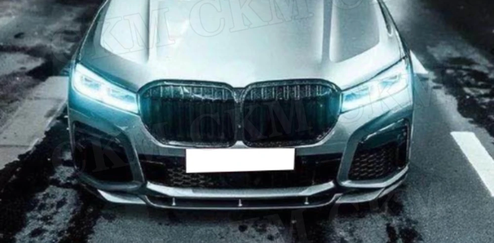 

Углеродное волокно для BMW 7 серии G11 G12 730 740 750 760 M-Tech Sport FRP 2019-2022, передний спойлер на подбородок, FRP, черный чехол на передний бампер
