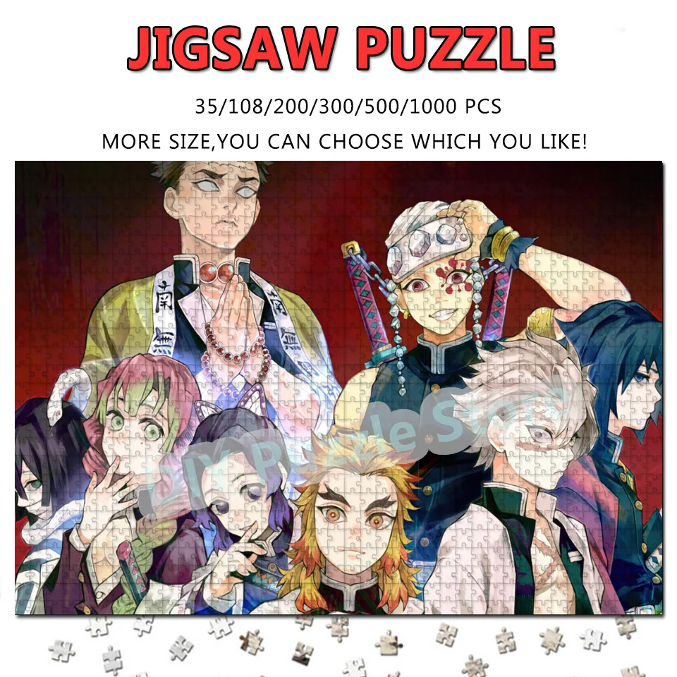 

Demon Slayer Diy Intelligence Jigsaw Puzzles Inosuke Hashira Tomioka Giyuu Anime Characters Print Puzzlestress Relief Toys