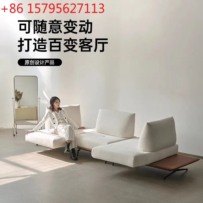 

Modern Minimalist Smart Island Sofa Living Room Home Designer Adjustable Multifunctional Fabric Sofa